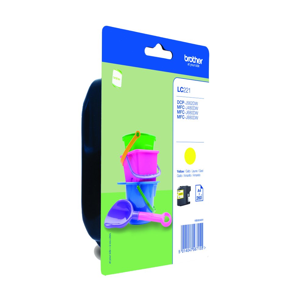 Tinta Original Brother Lc221 Amarillo Lc 221 Y