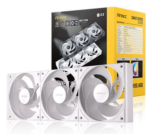 Ventilador Pc Antec Connect 120 3x Vent Reverse 120mm Rgb Blanco