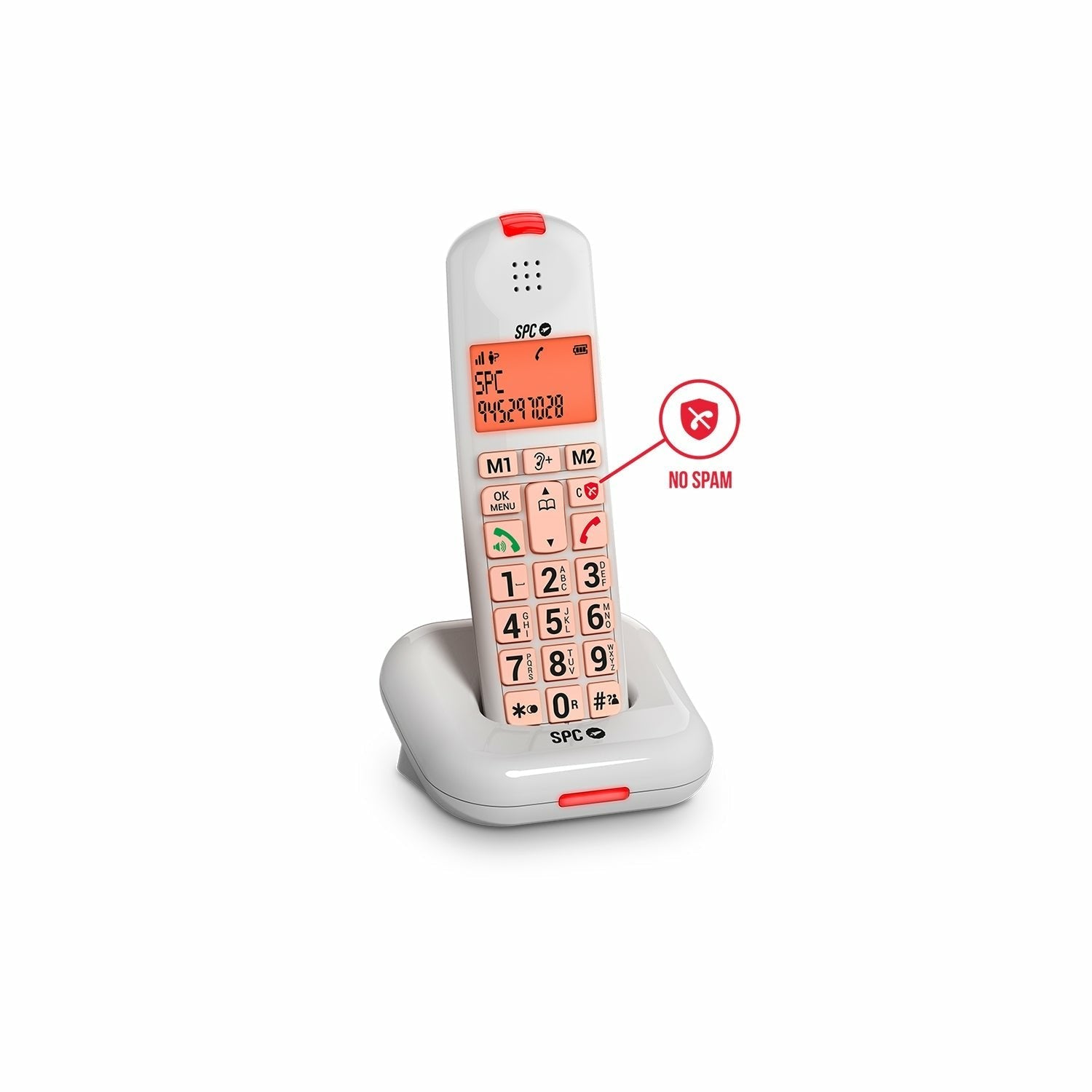 Telefono Inalámbrico Spc 7612b Comfort Kairo Blanc