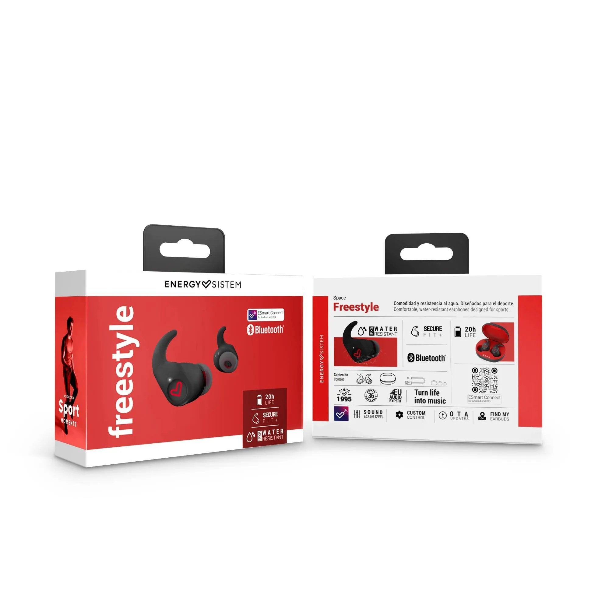 Energy Sistem Earphones True Wireless Freestyle Black Red