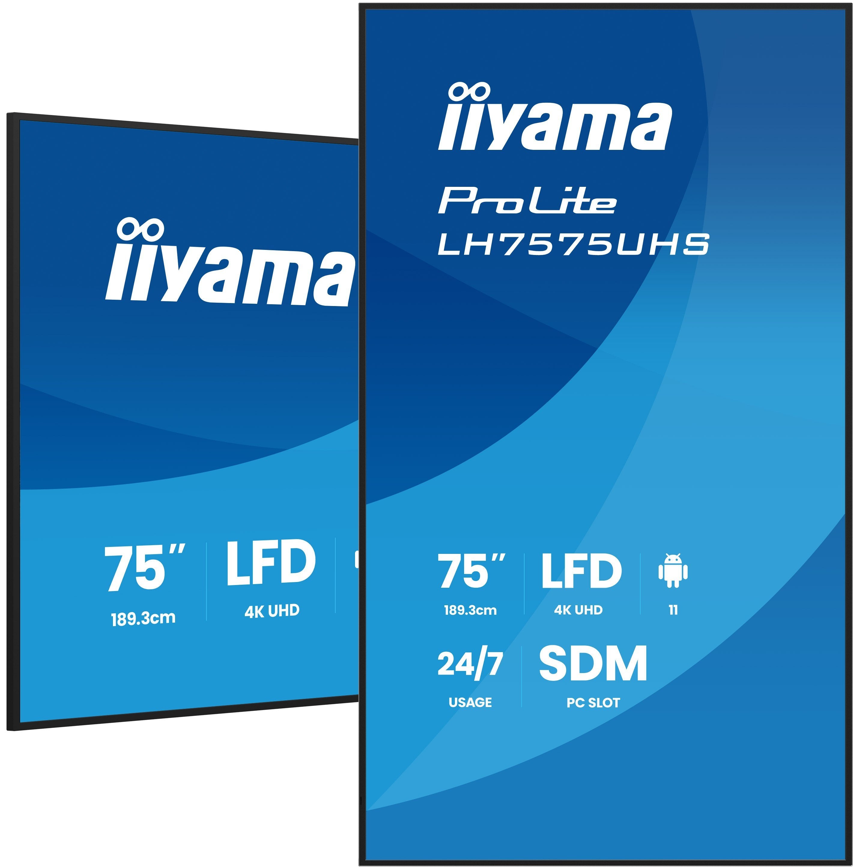 EAN 4948570125272 - iiyama LH7575UHS-B2AG pantalla de señalización Pantalla plana para señalización digital 190,5 cm (75") LC imagen 1