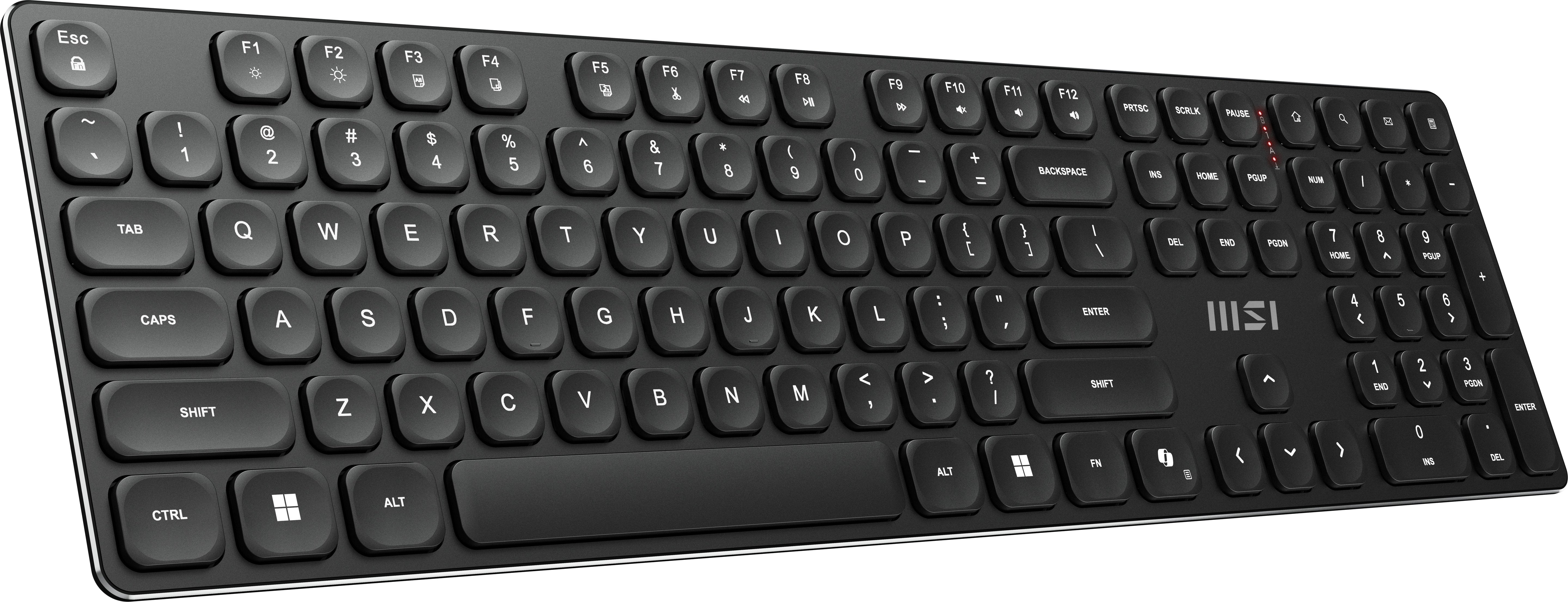 EAN 4711377367042 - MSI FORGE K210 WIRELESS COMBO teclado Ratón incluido Hogar / Oficina USB QWERTY Inglés de EE. UU. Negro imagen 8