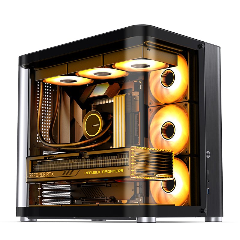 Jonsbo Tk-2 2.0 Midi-Tower, Tempered Glass - Negro