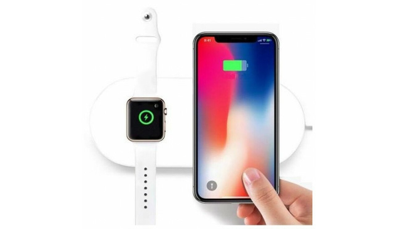 Cargador Inalámbrico 2 En 1 Para Móvil Y Reloj.