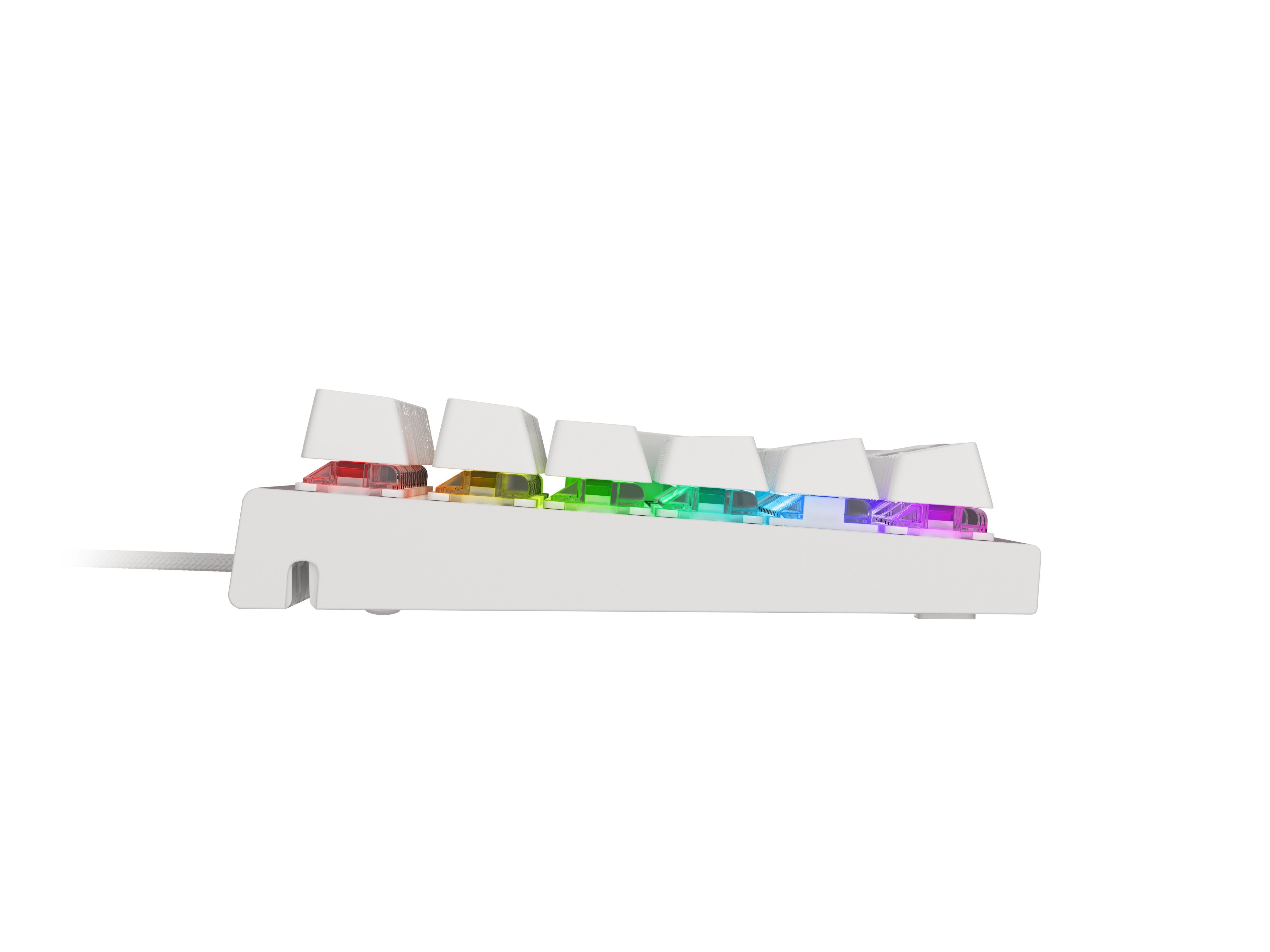 Teclado (Ingles) Mecánico Gaming Genesis Thor 303 Blanco Ee. Uu. Rgb