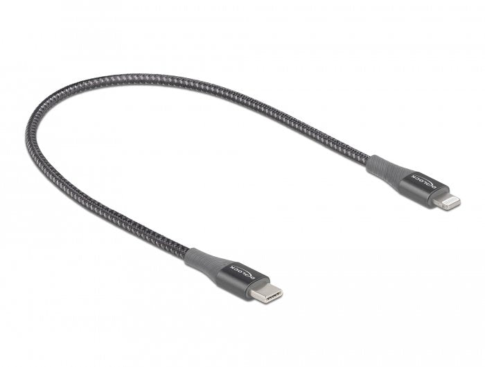 Delock Daten- Und Ladecable Usb Type-C Zu Lightning Für Iphone, Ipad Und Ipod Grau 0,5 M Mfi
