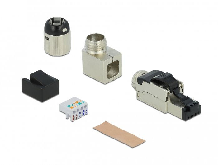 Delock Rj-45 Conector De Moda, Cat.6a En Ángulo, Zócalo 1 Pieza, Carcasa De Metal 86289