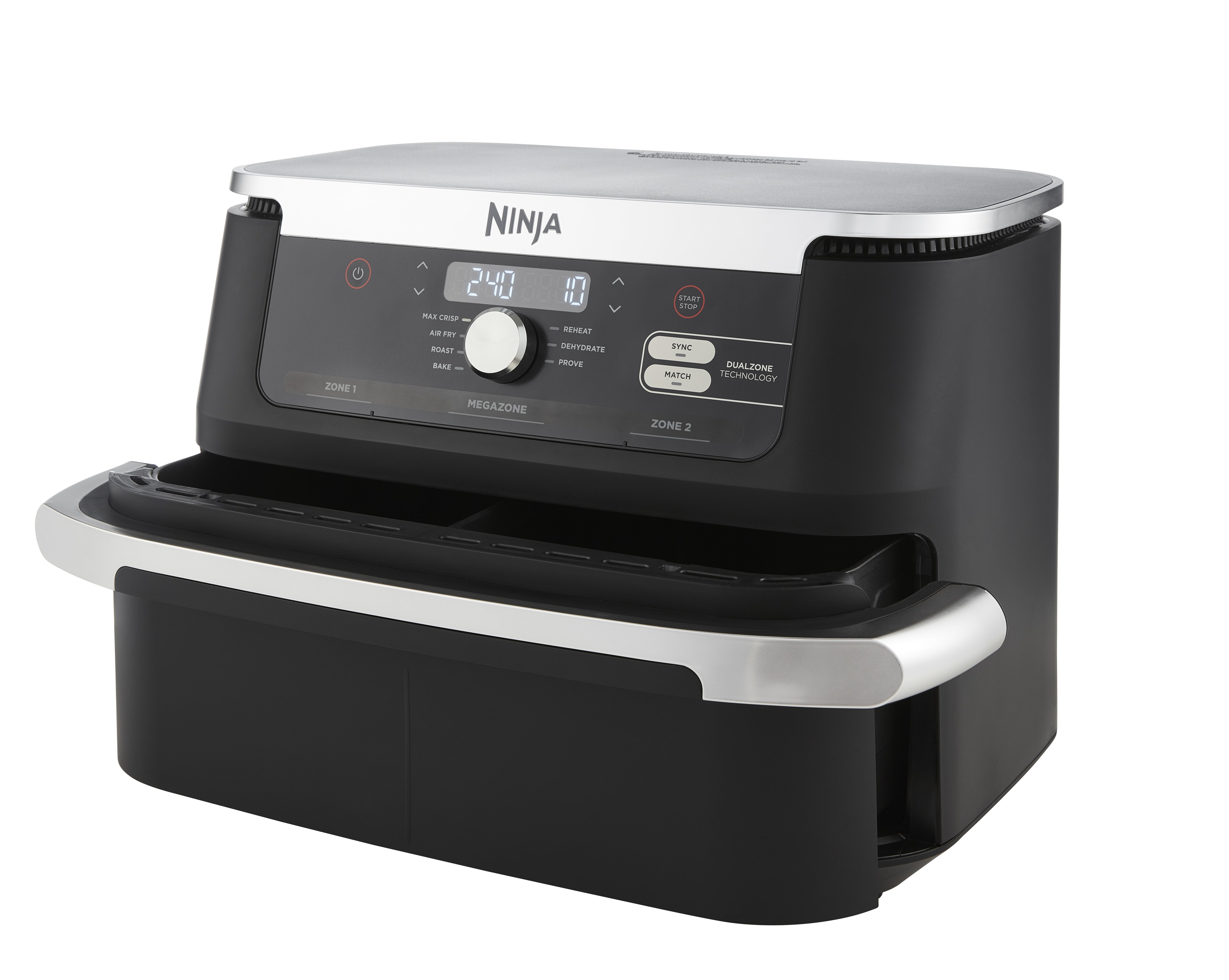 EAN 0622356270373 - Ninja AF500EU freidora Doble 10,4 L Independiente 2470 W Freidora de aire caliente Negro, Acero inoxidabl imagen 1
