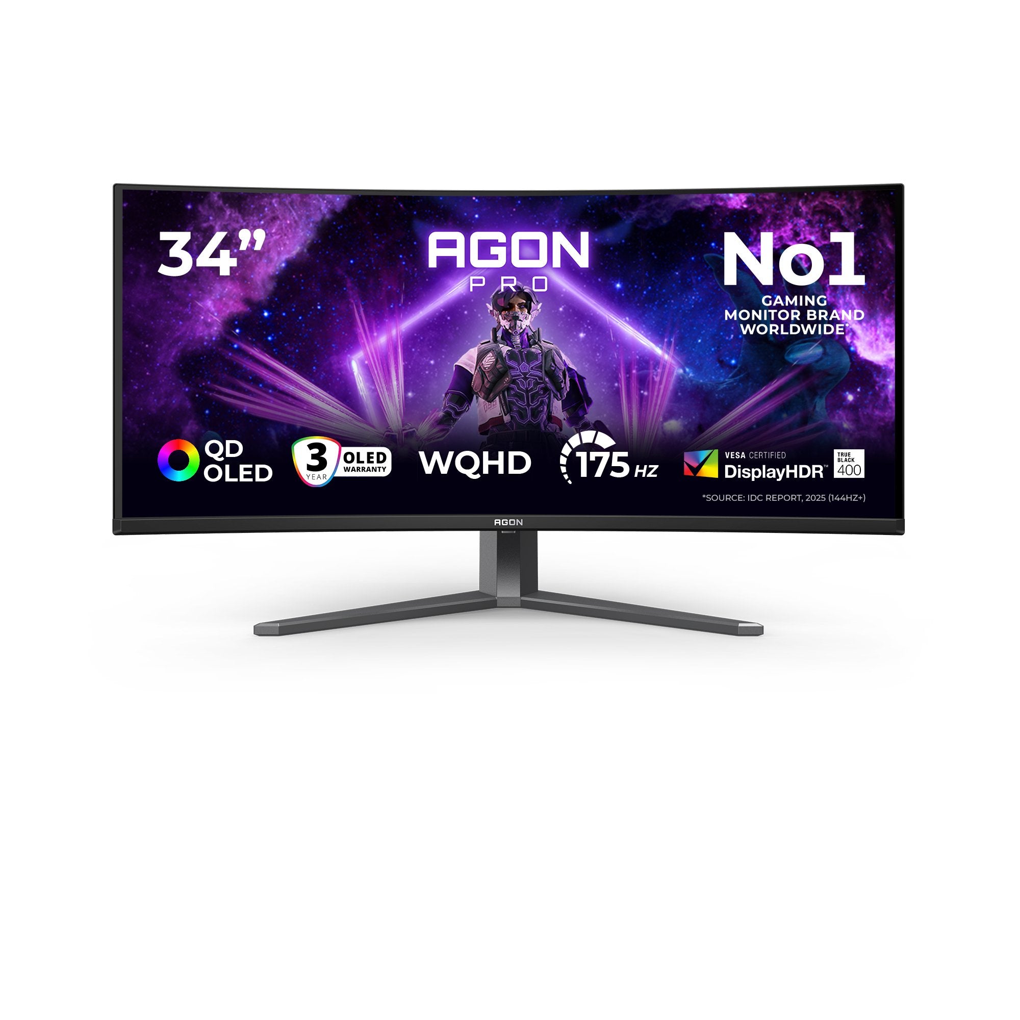 EAN 4038986112444 - AOC AG346UCDAM pantalla para PC 86,4 cm (34") 3440 x 1440 Pixeles Negro, Gris imagen 1