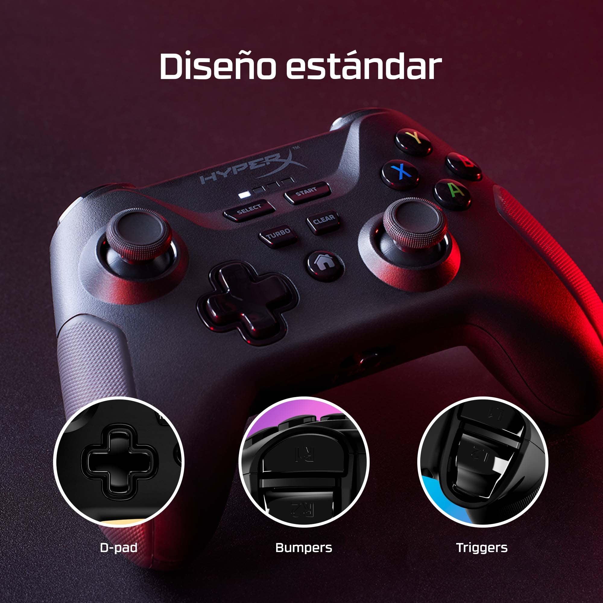 EAN 196188708859 - HyperX Clutch - Wireless Gaming Controller (Black) - Mobile, PC USB Gamepad Android imagen 13