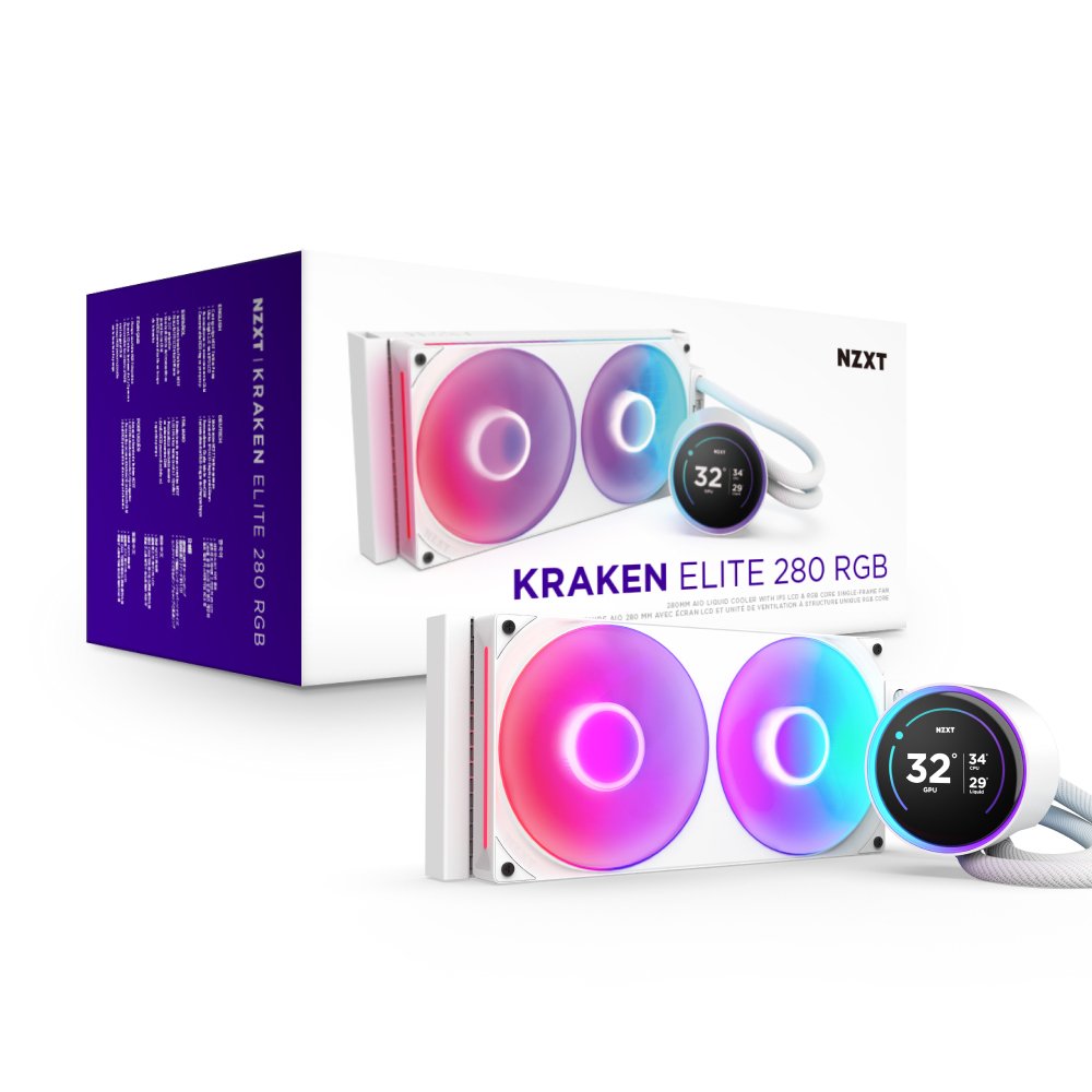 EAN 5056547204178 - NZXT Kraken Elite 280 RGB Procesador Sistema de refrigeración líquida todo en uno 14 cm Blanco 1 pieza(s) imagen 17