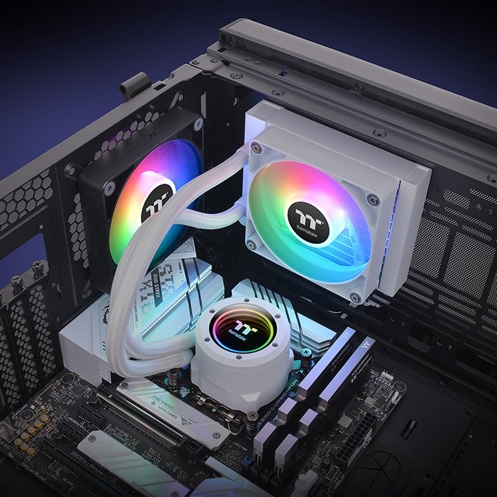 EAN 4713227539227 - Thermaltake TH120 V2 ARGB Procesador Kit de refrigeración líquida 12 cm Blanco 1 pieza(s) imagen 7
