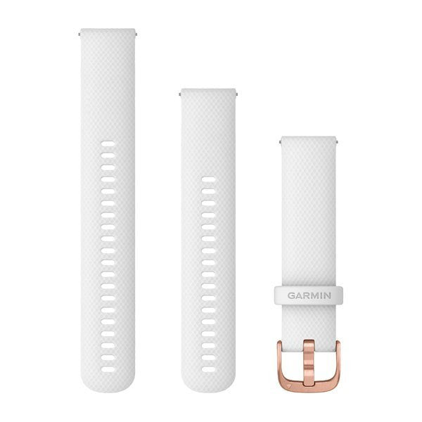 Garmin Ersatzarmband 20mm Silikon Wei Gold Schnalle