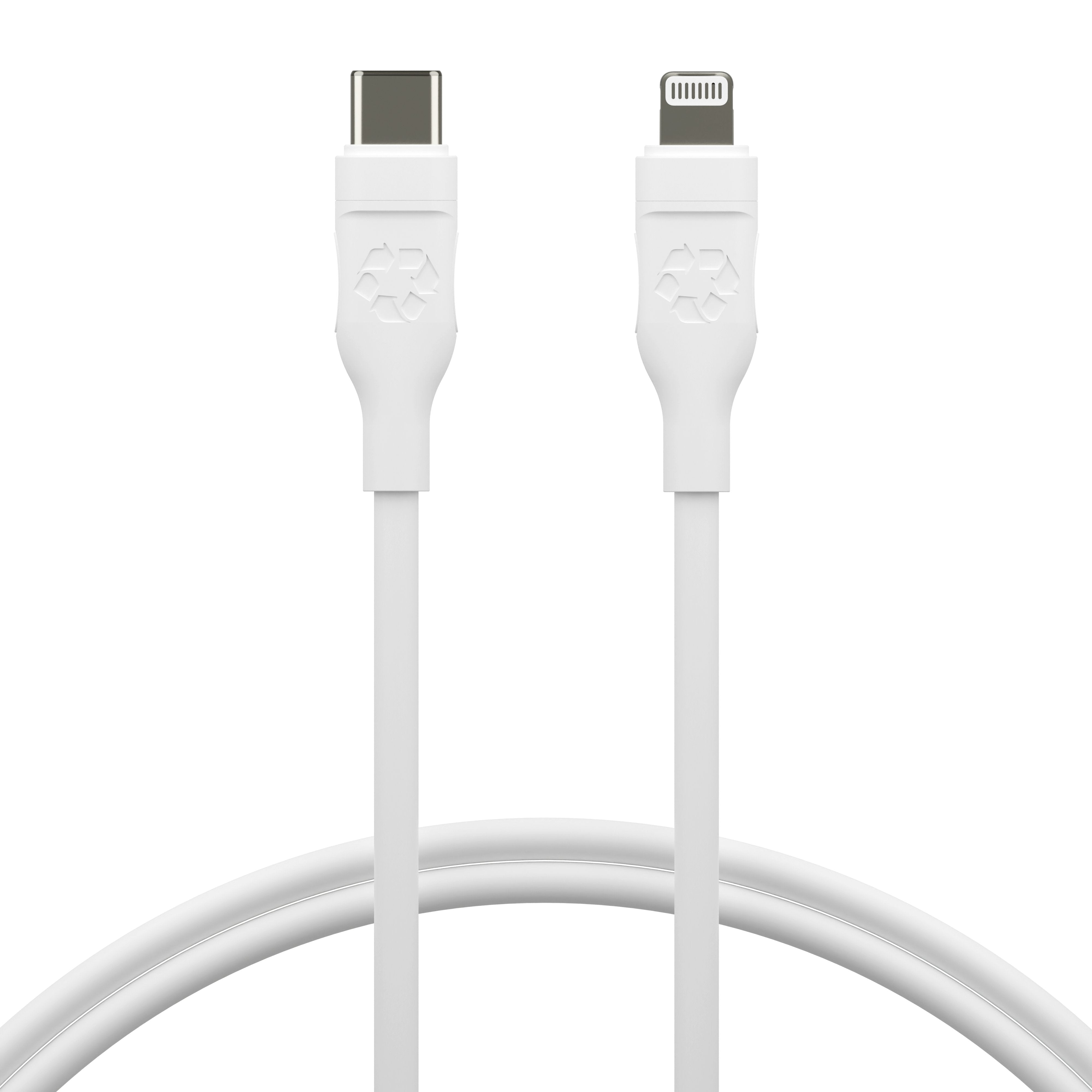 Dbramante1928 Re-Charge Cable Lightning 24 Pin Usb-C Macho A Lightning Macho 1.2 M 100 % Plástico Reciclado