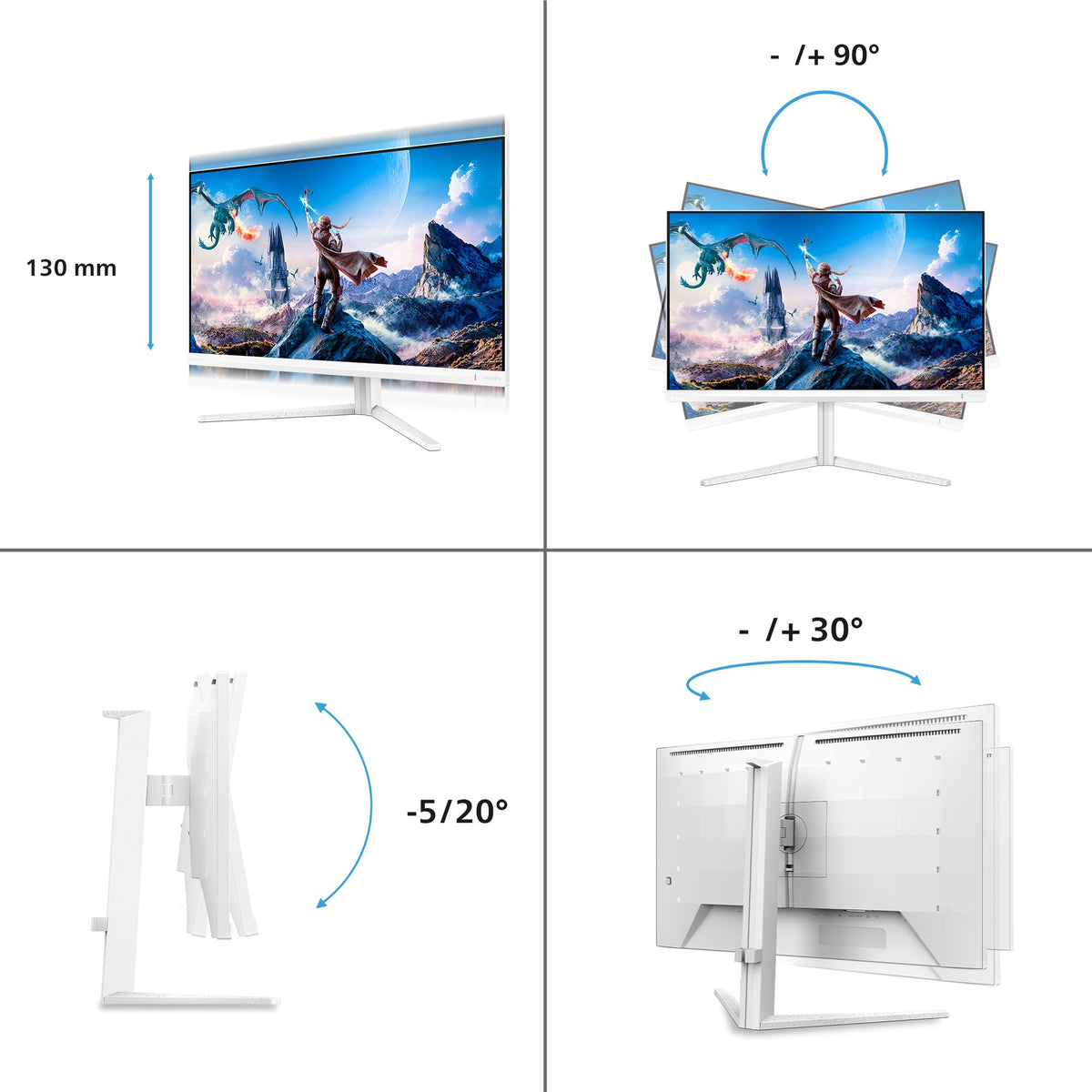 EAN 8721038004311 - Philips Evnia 5000 pantalla para PC 68,6 cm (27") 3840 x 2160 Pixeles 4K Ultra HD LCD Blanco imagen 4