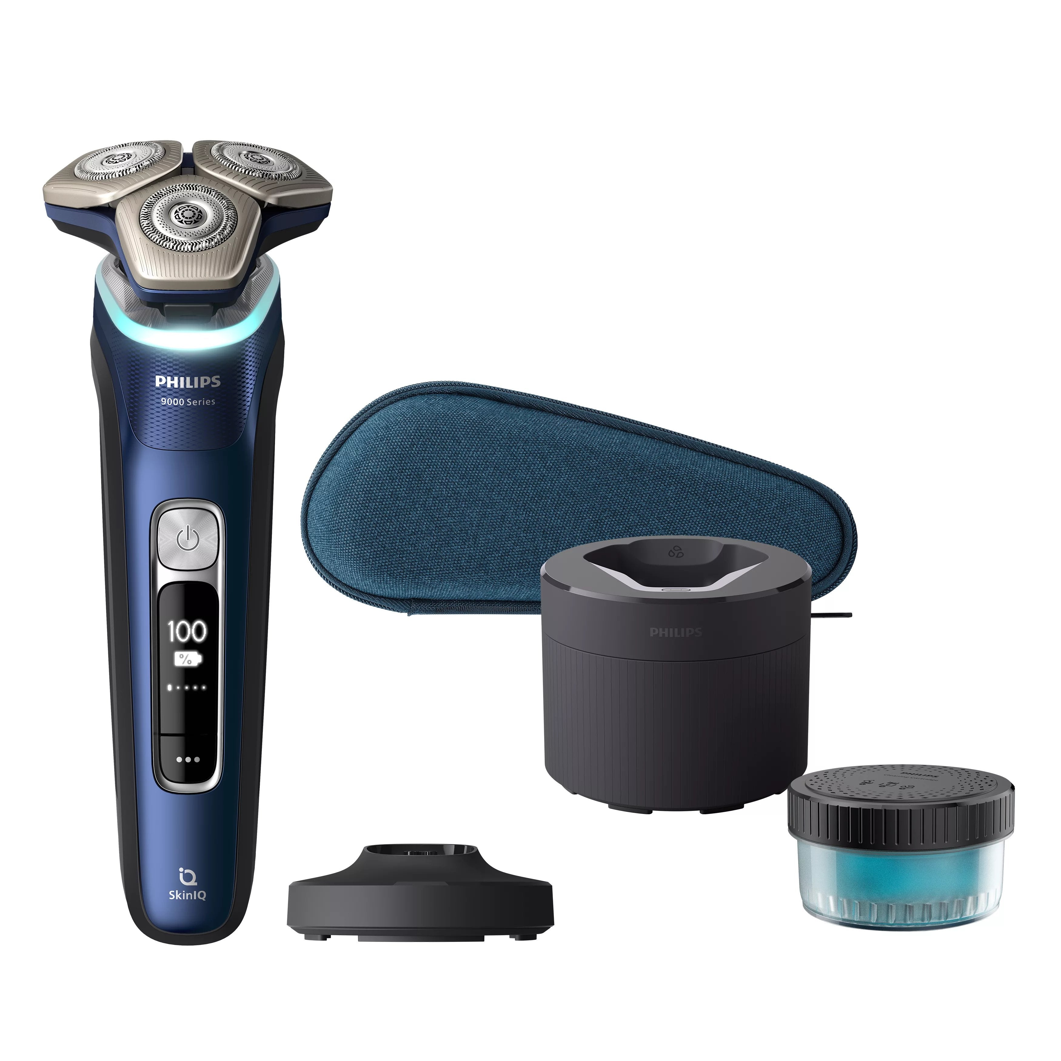 EAN 8720689033213 - Philips SHAVER Series 9000 S9980/54 afeitadora Máquina de afeitar de rotación Recortadora Negro, Azul imagen 2