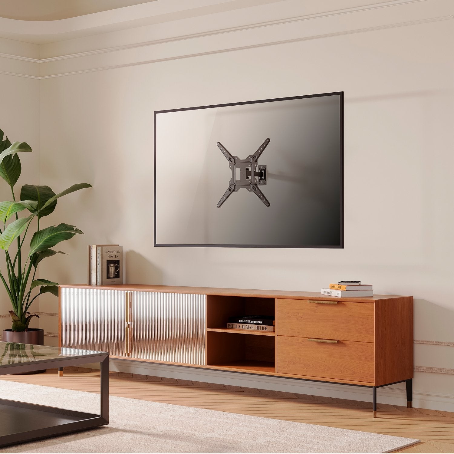 Aisens Soporte Eco Giratorio, Inclinable Para Monitor/Tv 30kg (2 Pivotes) De 23-55, Negro