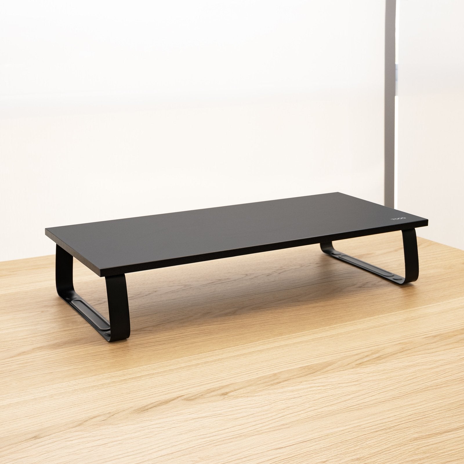 Soporte Elevador Madera Para Monitores, Negro
