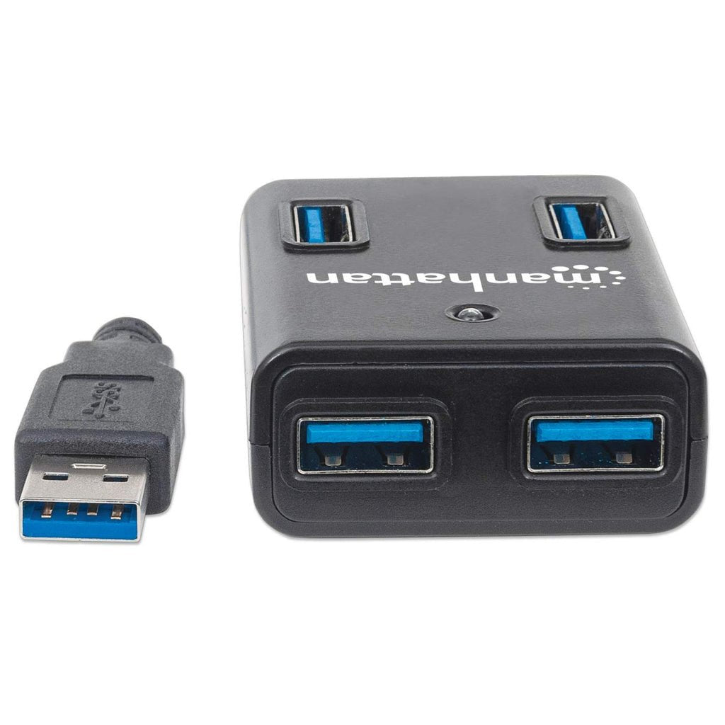 EAN 0766623162302 - Manhattan 162302 hub de interfaz USB 3.2 Gen 1 (3.1 Gen 1) Type-A 5000 Mbit/s Negro imagen 3