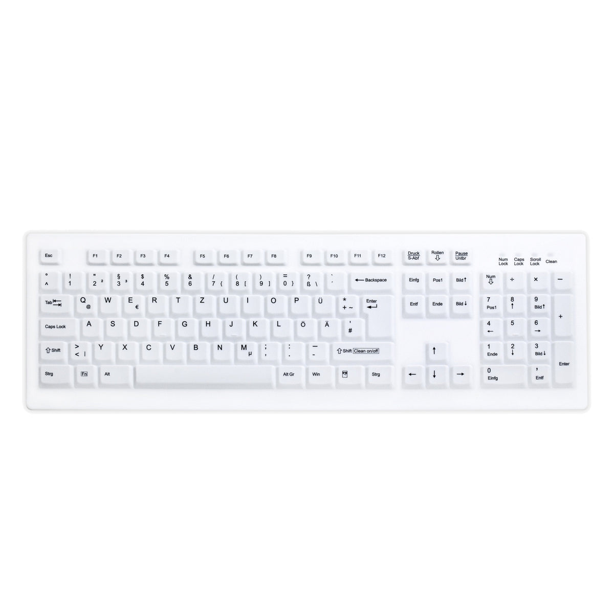 Teclado De Escritorio Inalámbrico Active Key Contour Wireless Hygiene 105 Teclas