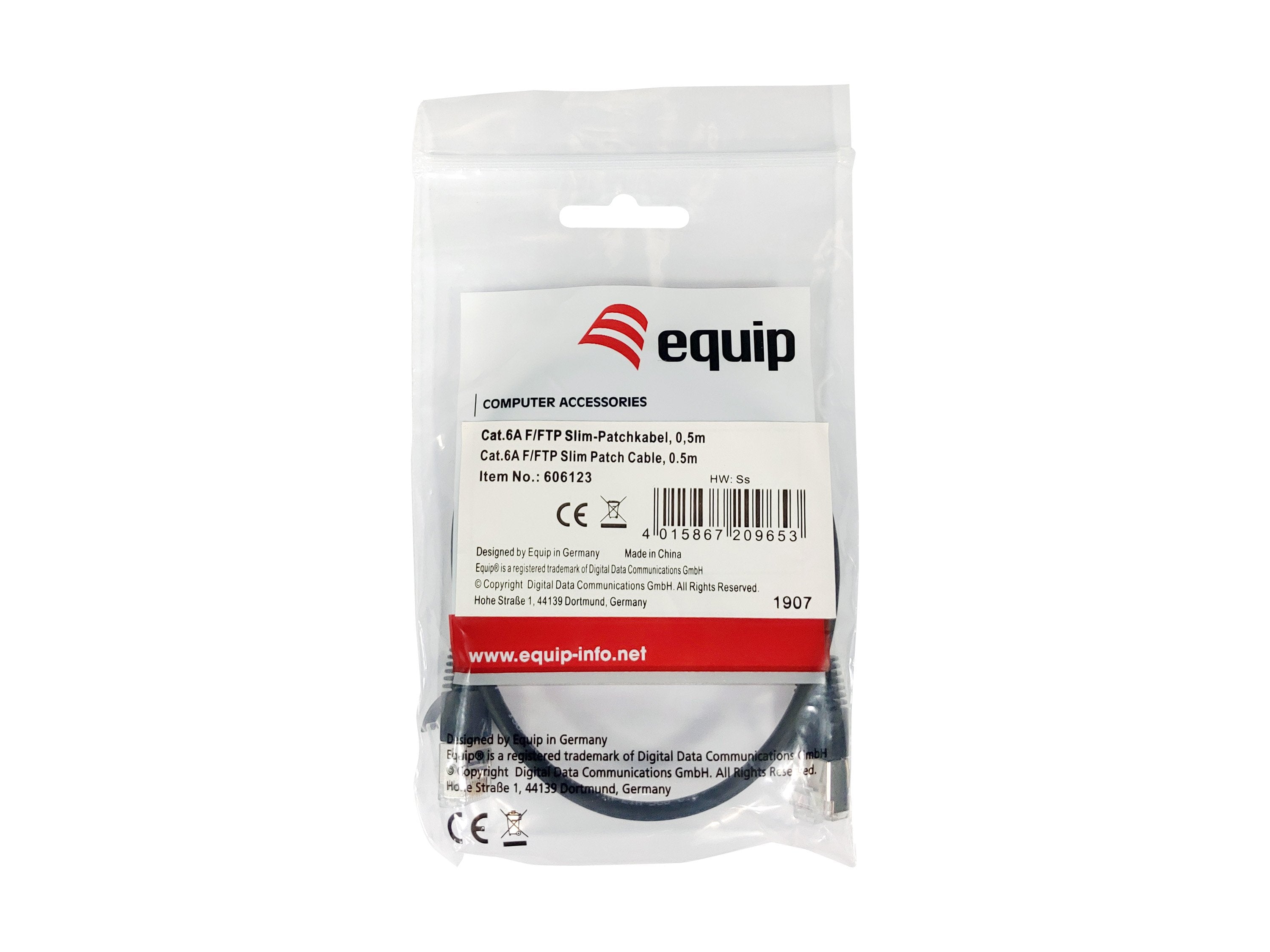 EAN 4015867209653 - Equip 606123 cable de red Negro 0,5 m Cat6a F/FTP (FFTP) imagen 4