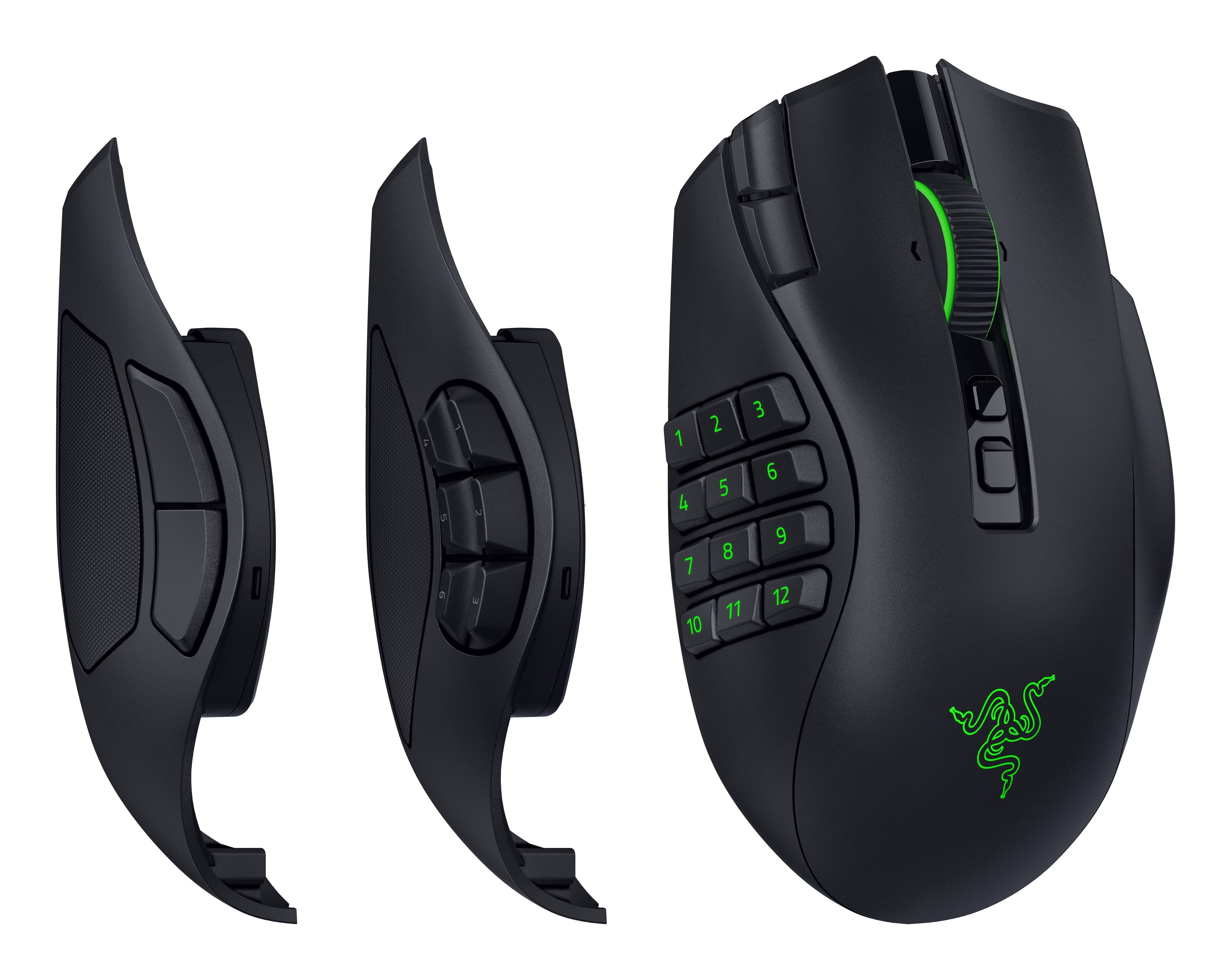 Razer Naga V3 Pro Ratón Juego Mano Derecha Rf Wireless + Bluetooth + Usb Type-C Óptico 50000 Dpi