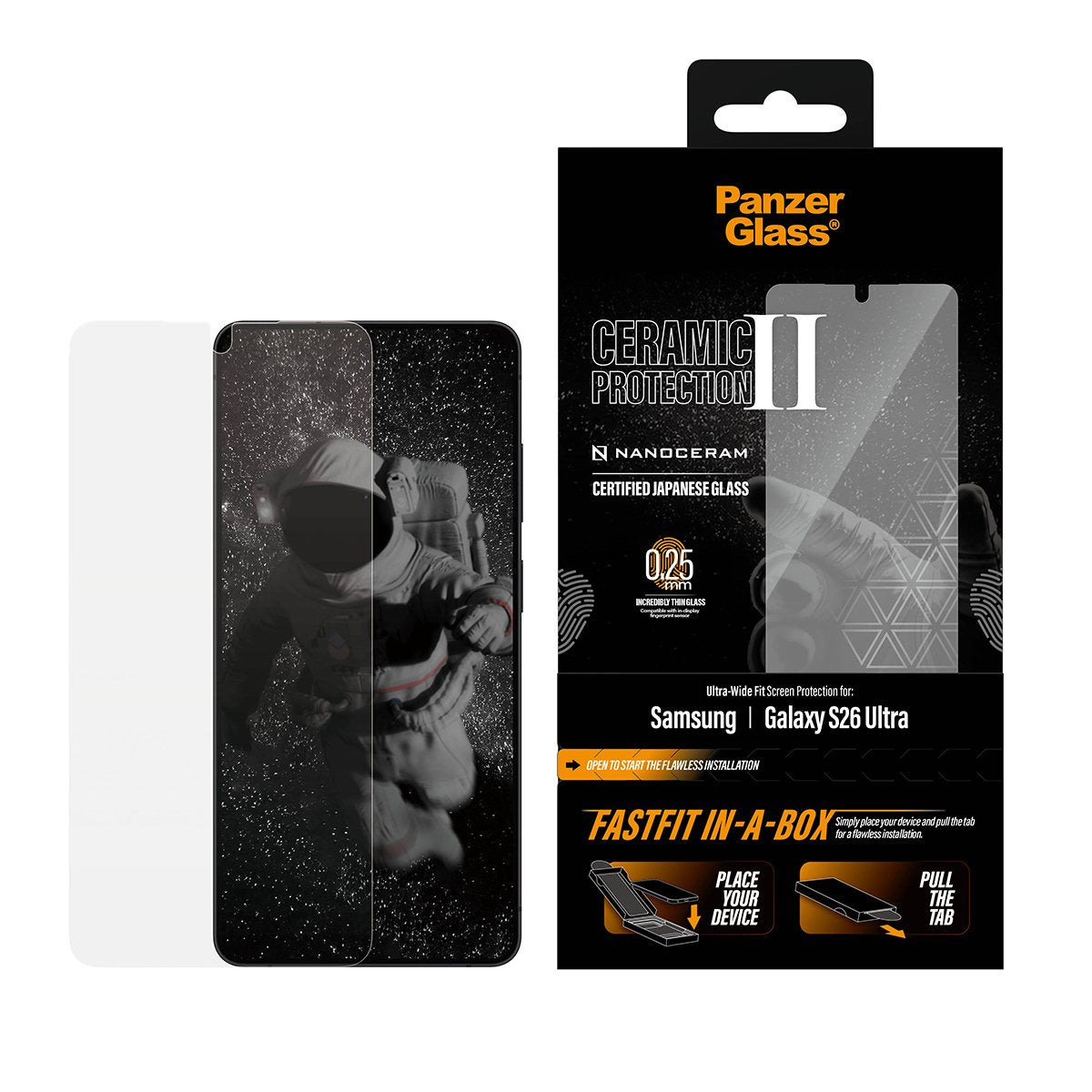 EAN 5715685039447 - PanzerGlass ® Ceramic Screen Protector Samsung Galaxy S26 Ultra | Ultra-Wide Fit w. Fastfit in-a-box Prot imagen 2