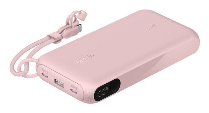 Belkin Powerbank Mit Display 20w 20.000mah Usb-C Pink Bpb028hqpk