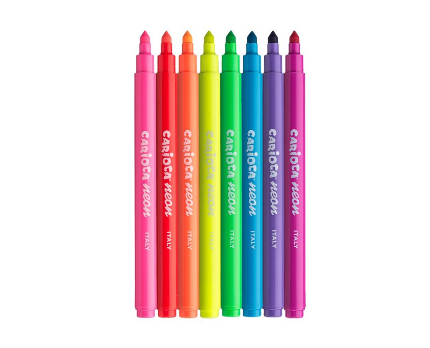 Carioca Rotulador Neon Fluorescente Colores - Caja De 8