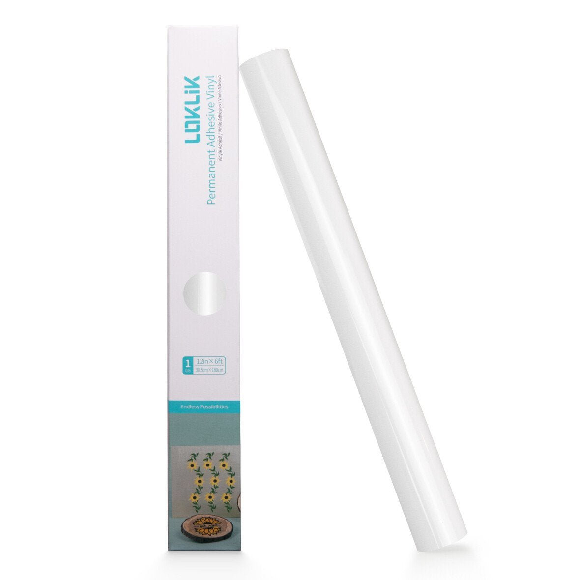 Loklik Permanent Adhesive Vinyl Glossy - White