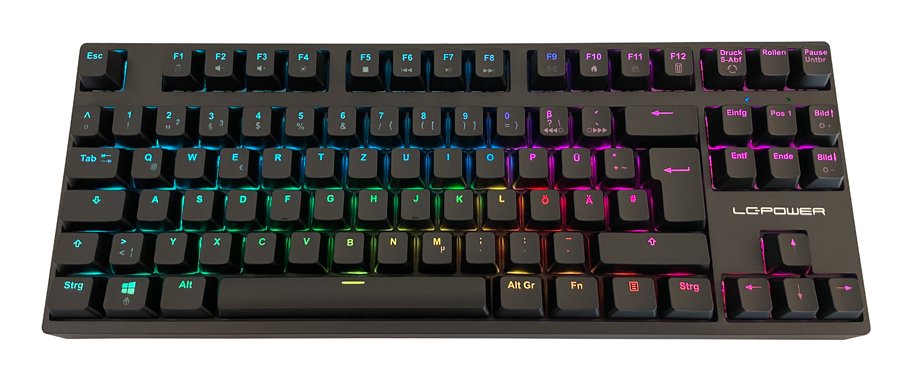 EAN 4260070129933 - LC-Power LC-KEY-MECH-2-RGB-C-W teclado Juego USB + RF Wireless + Bluetooth QWERTZ Alemán Negro imagen 1