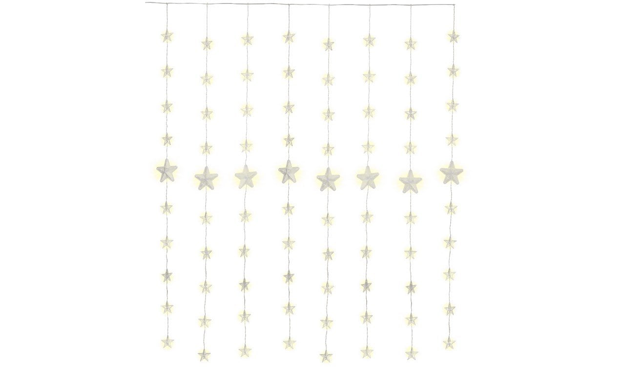 Cortina De Estrellas Con 80 Led
Con Mando A Distancia, Función Temporizador, 8 Modos De Luz, Dimmer Y Transformador Externo De 3