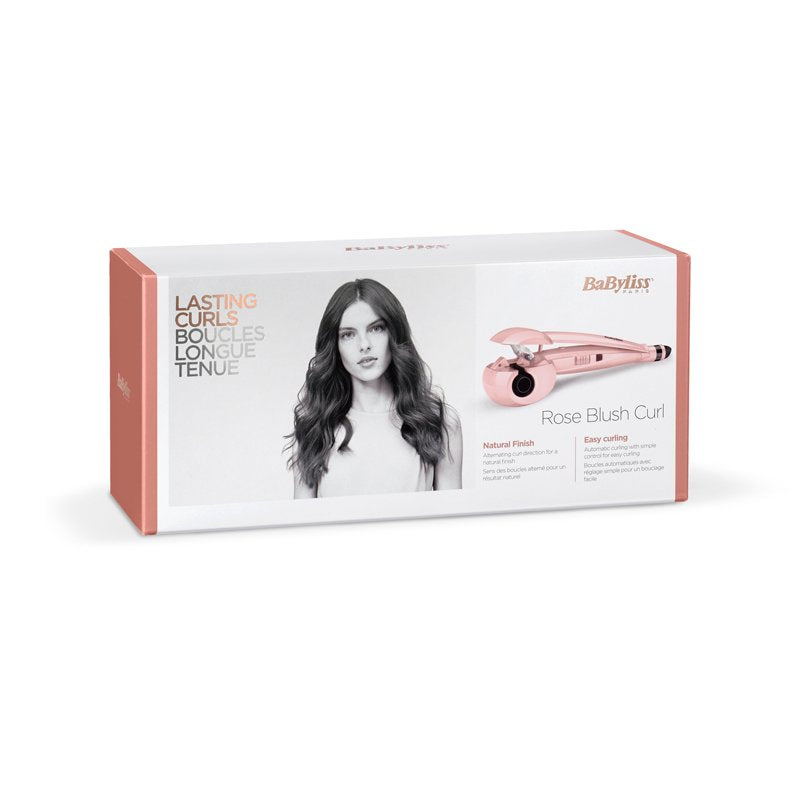 Rizador Automático Babyliss 2664pre - 2 Temperaturas - Dirección Alternante Del Rizo - Indicador De Calentamiento - Rose Blush Curl