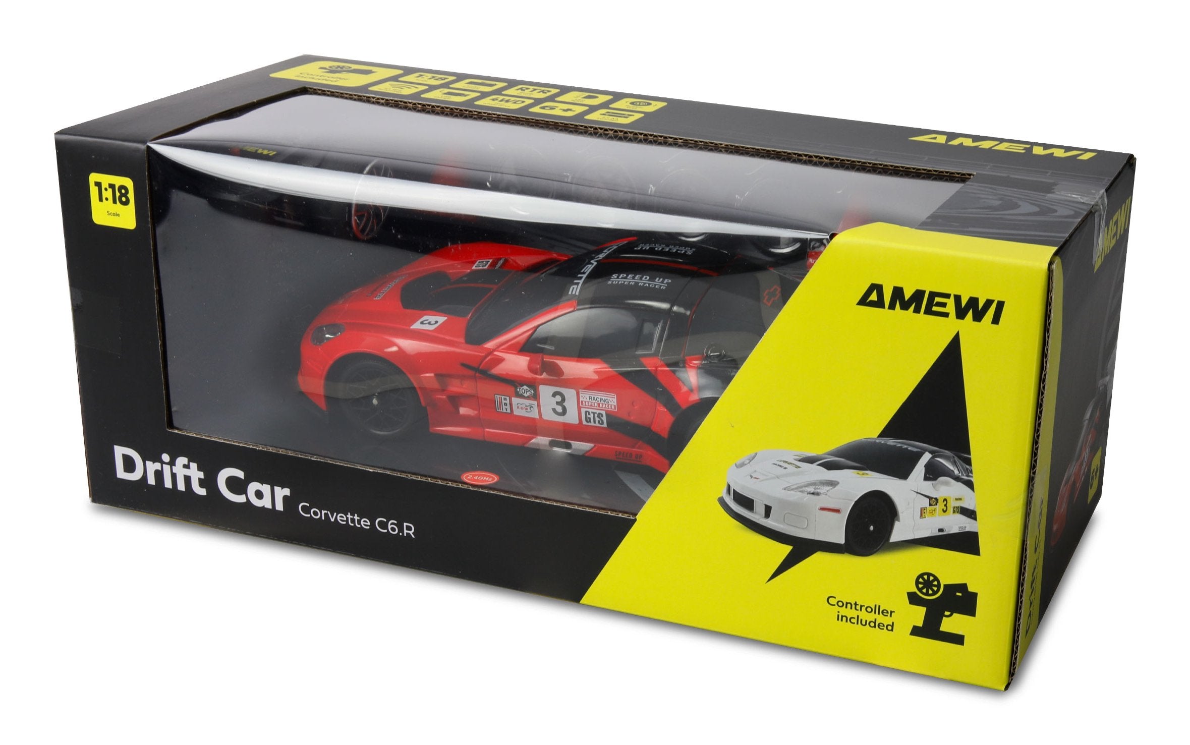 Amewi Rc Drift Lizenz Corvette Rot