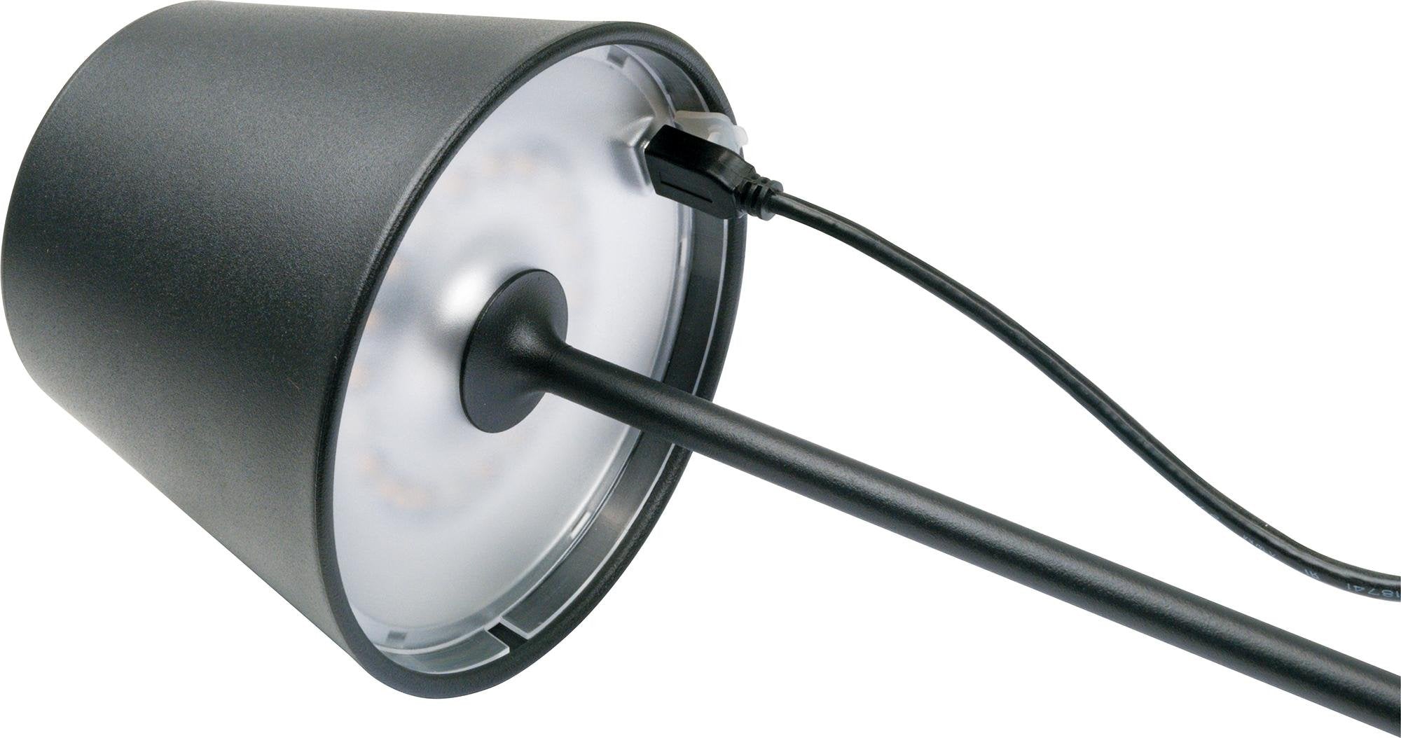 Schwaiger Lámpara De Mesa Led Akku 200lm Rgb 380mm Negro