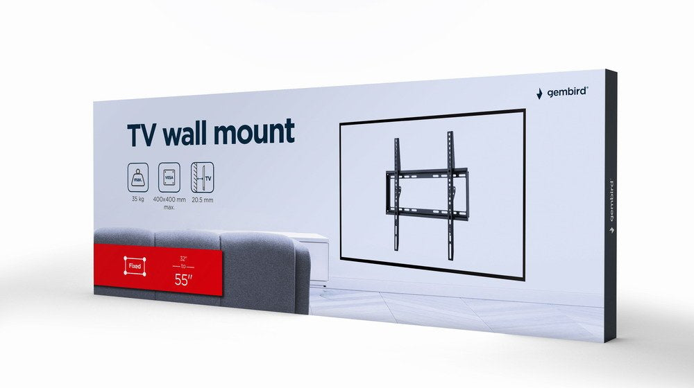 EAN 8716309128018 - Gembird WM-55F-04 soporte para TV 139,7 cm (55") Negro imagen 3