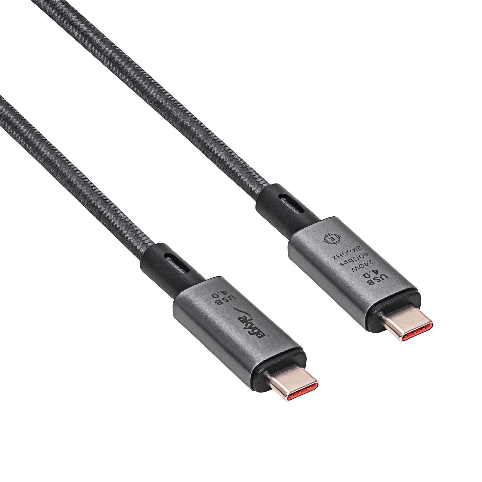 Akyga Ak-Usb-45 Cable Usb 1 M Usb4 Gen 3x2 Usb C Negro