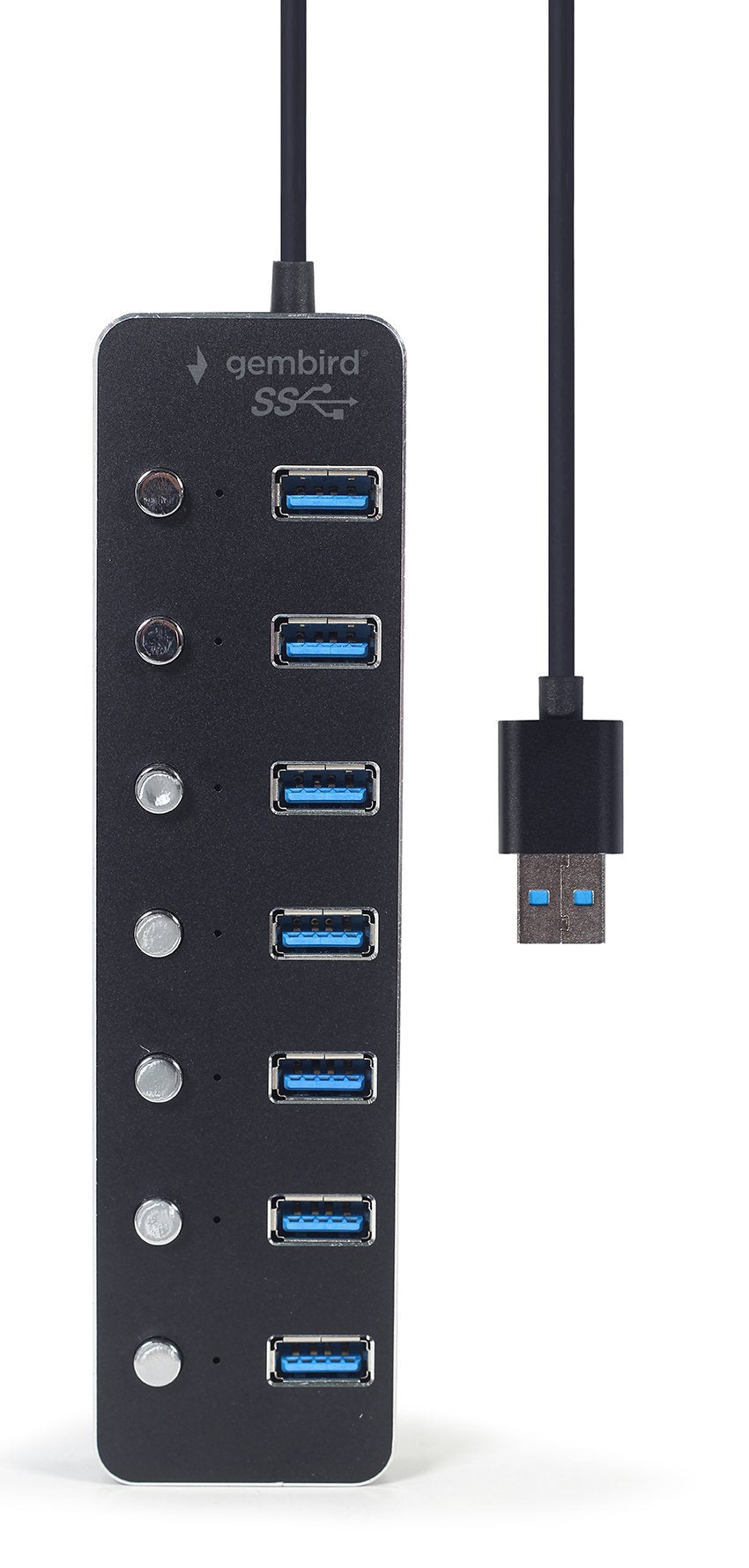 EAN 8716309124676 - Gembird UHB-U3P7P-01 hub de interfaz USB 3.2 Gen 1 (3.1 Gen 1) Type-A 5000 Mbit/s Negro imagen 5