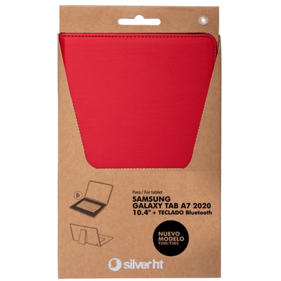 Funda Tablet Samsung Tab A7 Silver Ht Roja+Tec