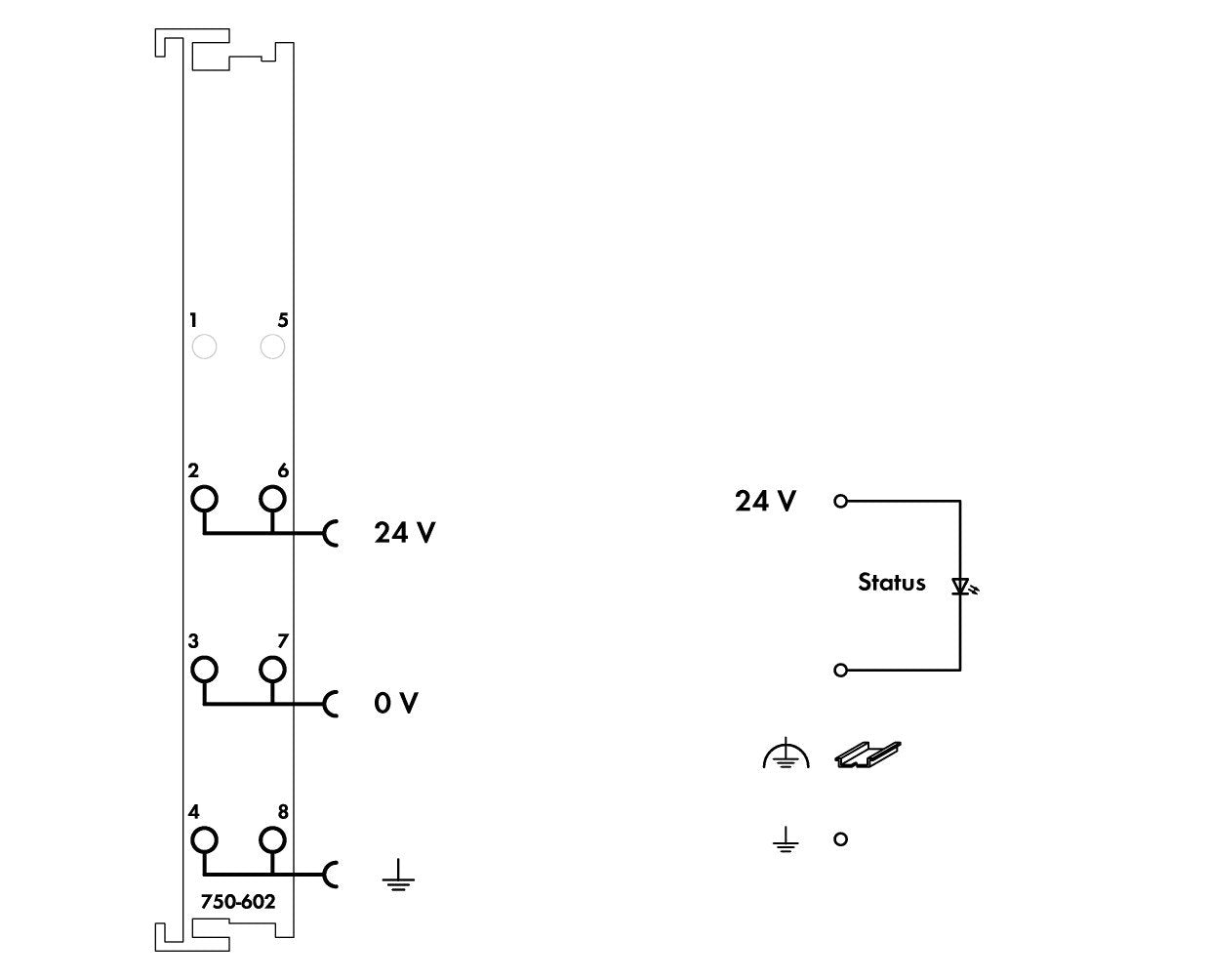 Wago 750-602 Potentialeinspeisung,Dc 24 V,Lichtgrau