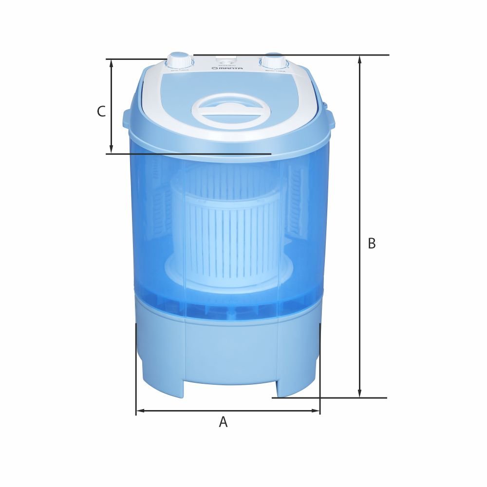 EAN 5907377863083 - Manta WH128 lavadora Carga superior 2,8 kg 330 RPM Azul, Blanco imagen 3