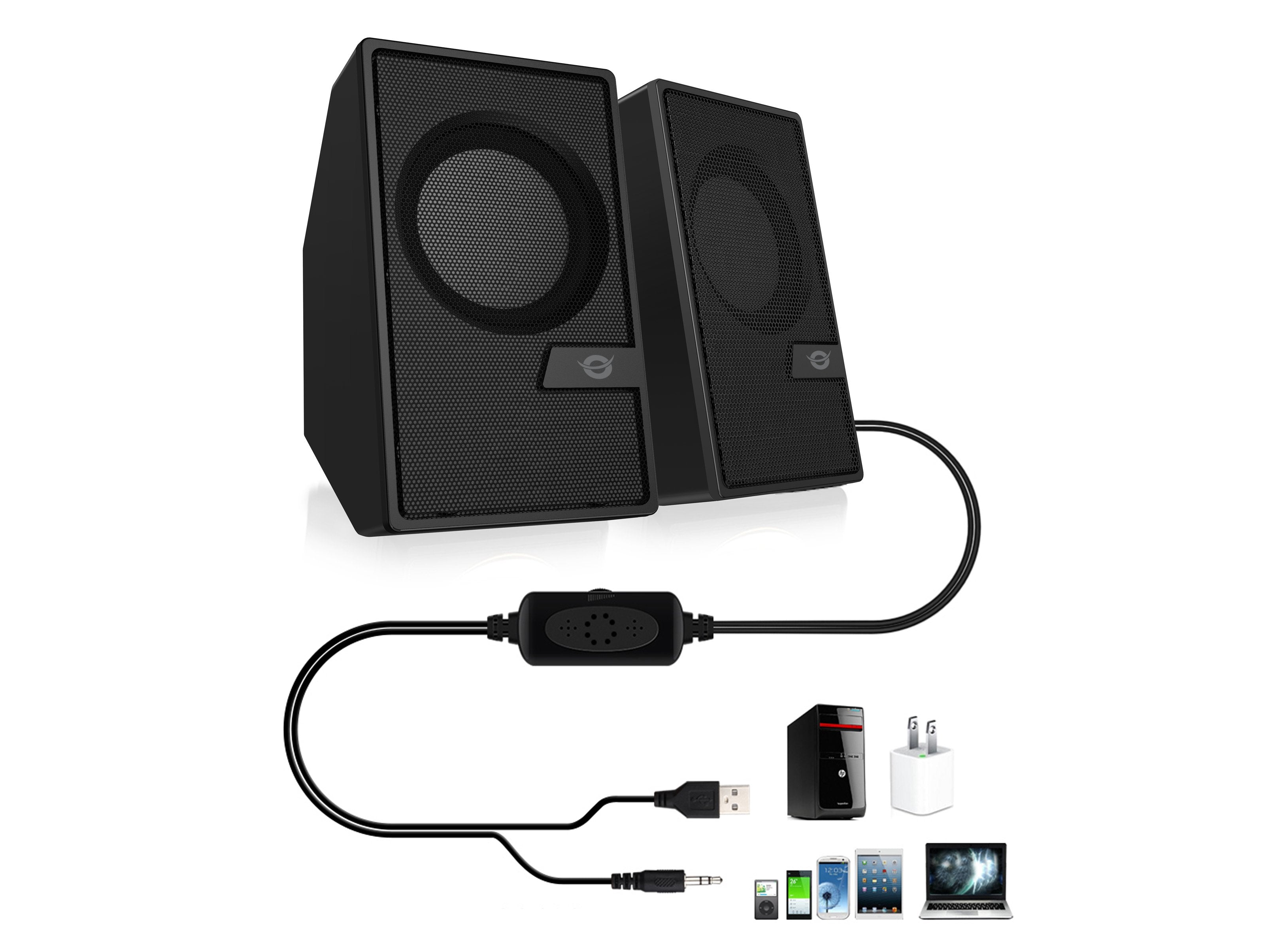 Altavoces 2.0 Conceptronic Bjorn02b 6w Color Negro Jack 3.5 Y Bluetooth Alimentacion Usb