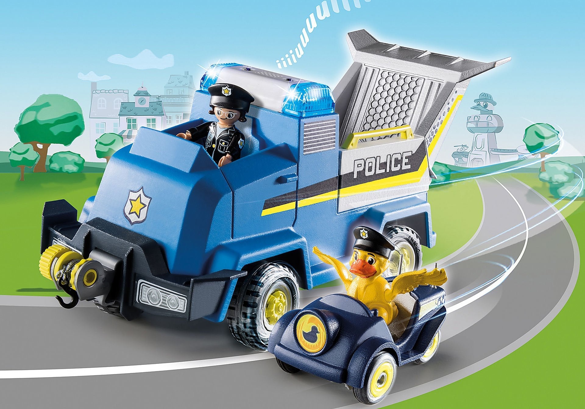 Playmobil 70915 Duck On Call Vehiculo De Emergencia De La Policia