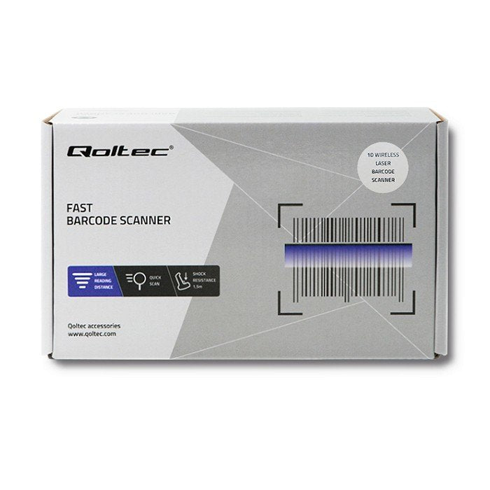 EAN 5901878508627 - Qoltec 50862 lector de código de barras Lector de códigos de barras portátil 1D Laser Negro, Amarillo imagen 6