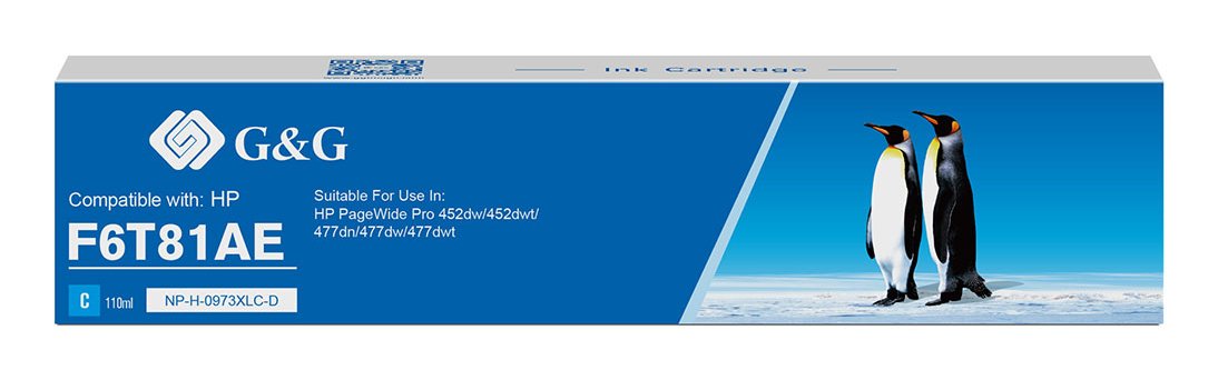 G&G Tintencartucho Compatible Hp 973x F6t81ae Xl-Cyan