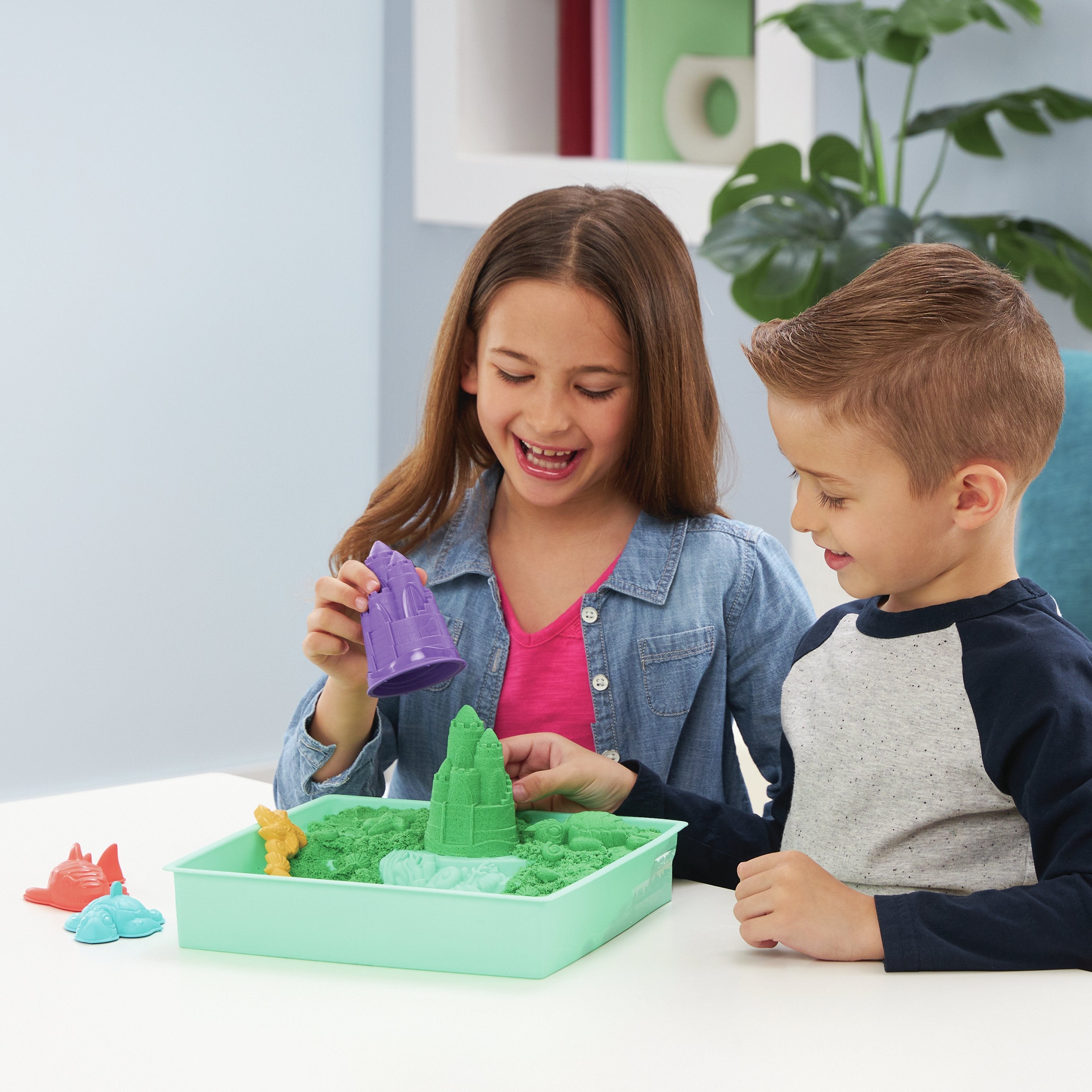 Spin Master Kinetic Sand - Sandbox Set Verde, Arena De Juego 454 Gramos De Arena 6067479