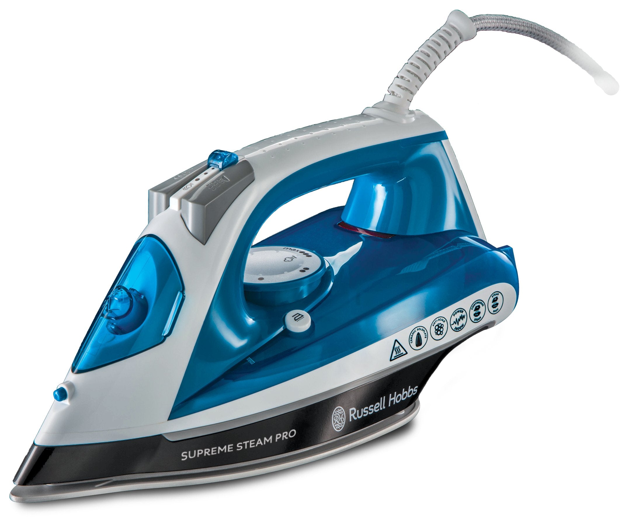 EAN 4008496881178 - Russell Hobbs Supreme Steam Pro 2600 W 0,31 L Suela de cerámica Azul, Blanco imagen 1