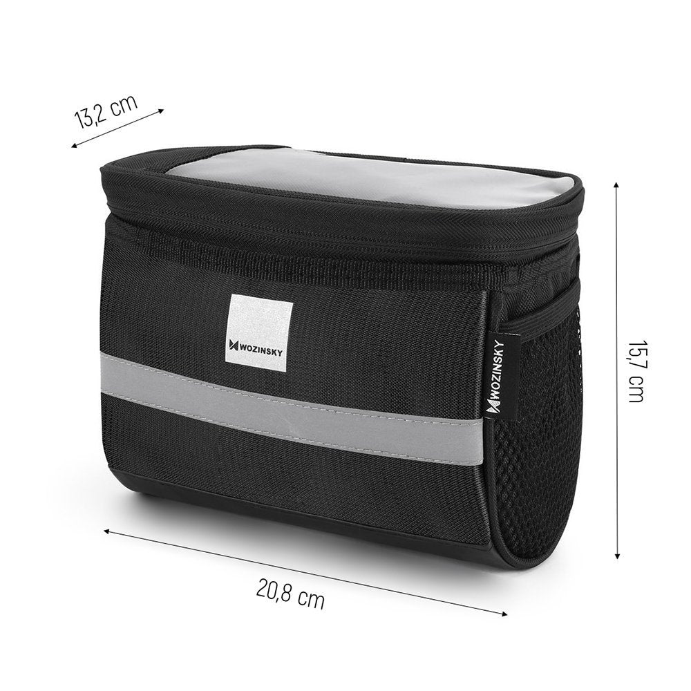 EAN 5907769300516 - Wozinsky WBB12BK Frente Bolsa de bicicletas 2 L Poliéster, PVC Negro imagen 4