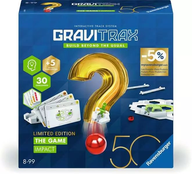 Ravensburger Gravitrax El Juego Impacto 50 Años De Triángulo Azul, Juego Educativo 23917
