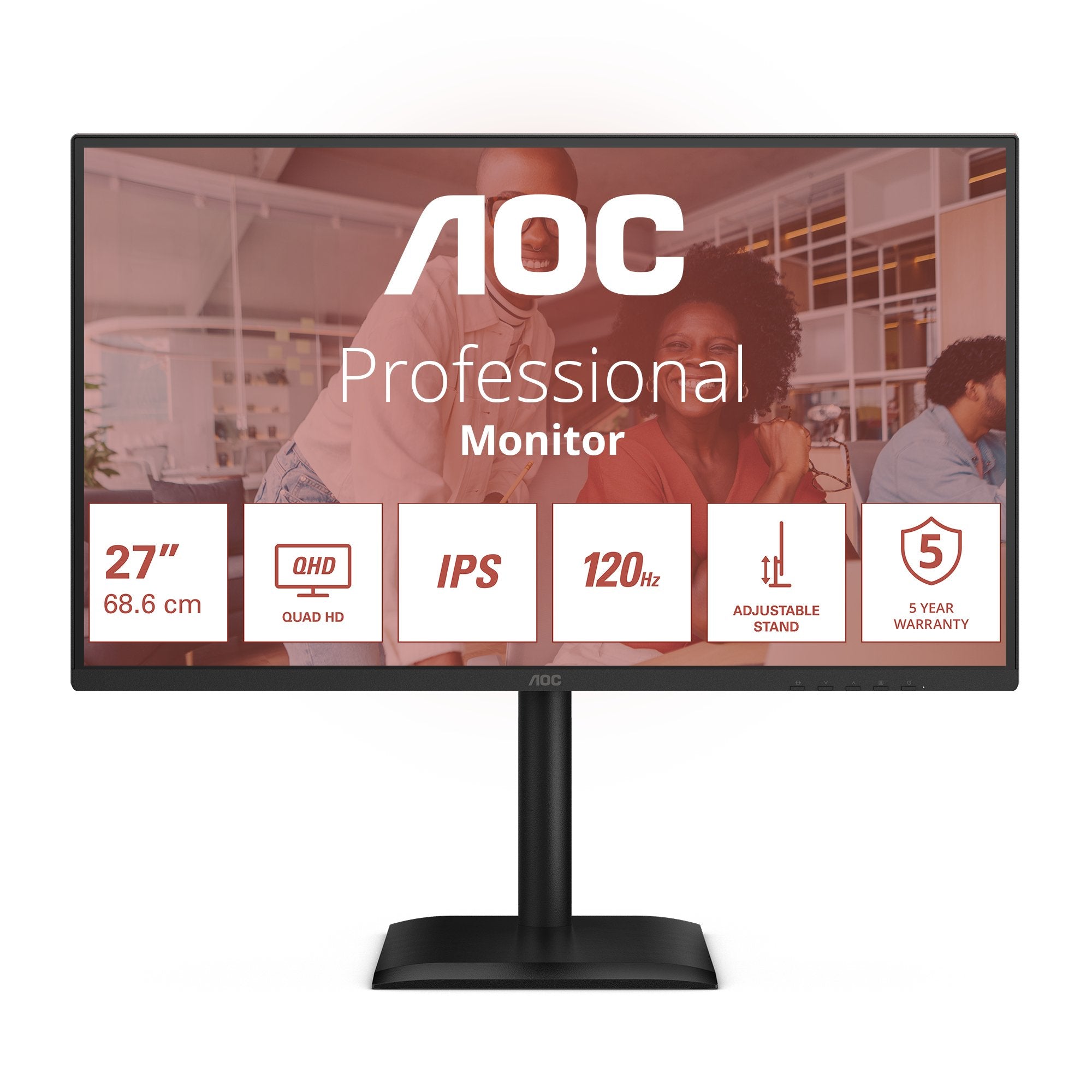 EAN 4038986182812 - AOC E4 Q27E4U pantalla para PC 68,6 cm (27") 2560 x 1440 Pixeles Quad HD LED Negro imagen 1